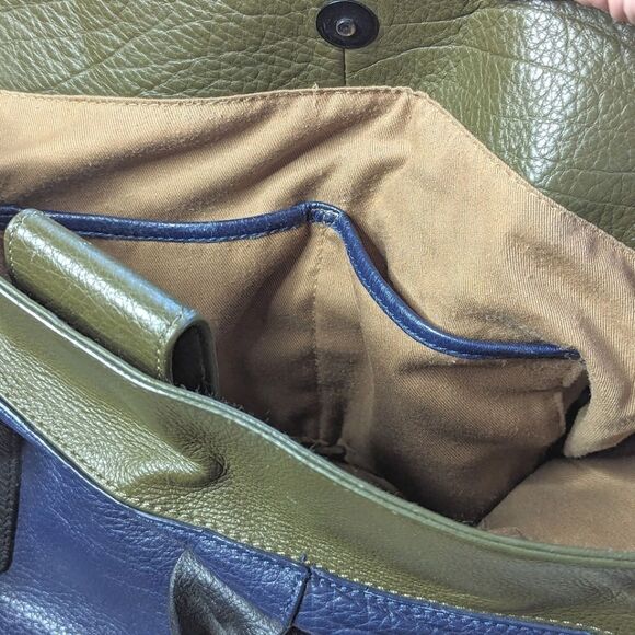 Kelsi Dagger Blue and Olive Tote Bag - Picture 13 of 15